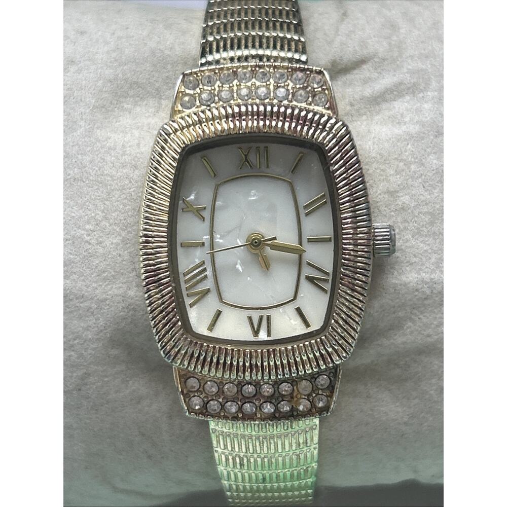 Accutime Gold Tone Women’s Cuff Watch